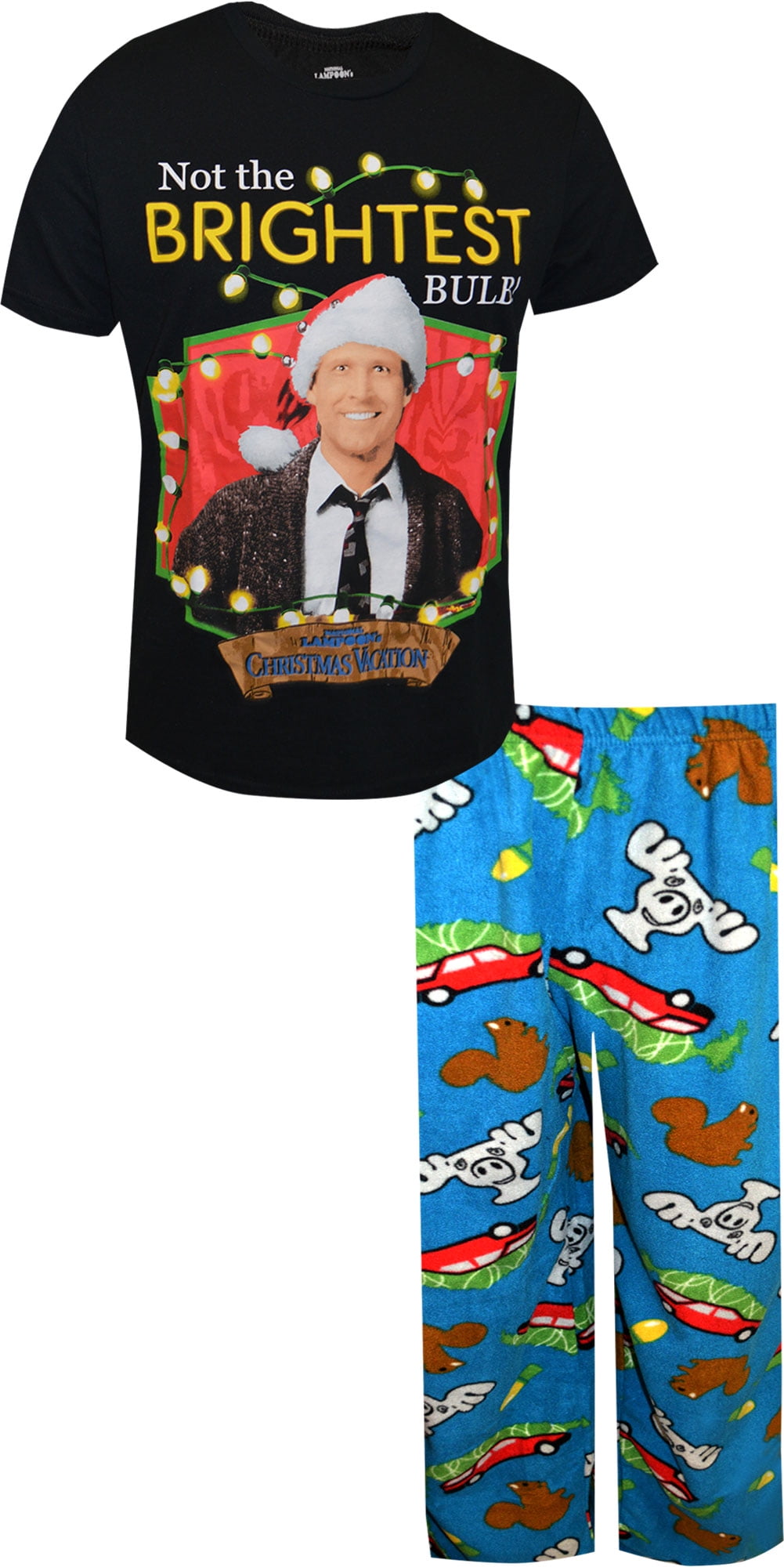 Briefly Stated Men's Christmas Vacation Not the Brightest Bulb Pajama 