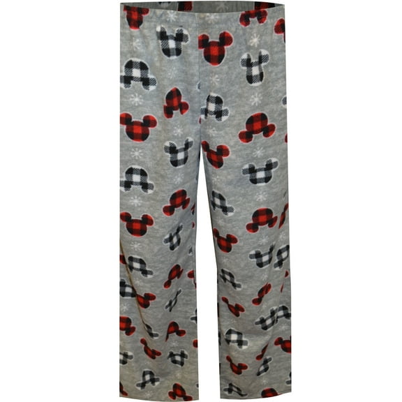 Briefly Stated Mens Disney Mickey Mouse Plaid Ears Holiday Big and Tall Lounge Pants (3X Long Tall)
