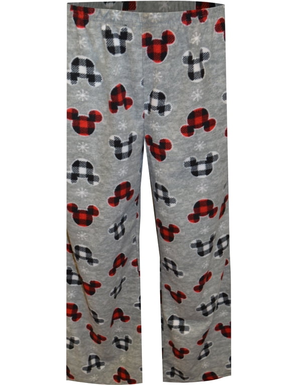 Mens Disney Mickey Mouse Plaid Ears Holiday Big and Tall Lounge Pants (3X Long Tall)