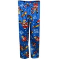 thumbnail image 1 of Briefly Stated Mens Homer Simpson and Bart D'oh Ho Ho Silky Fleece Lounge Pants (Medium), 1 of 2