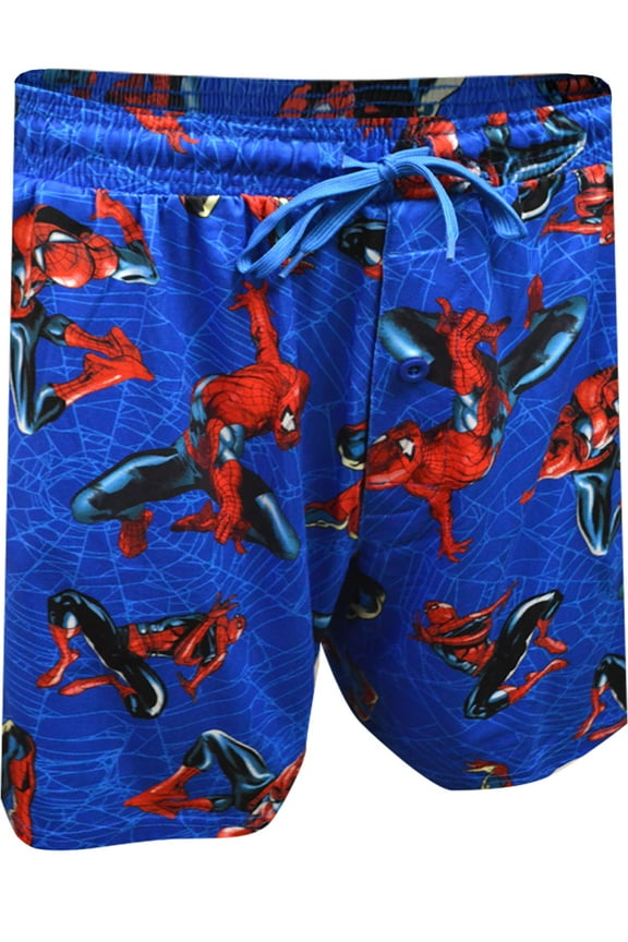 Mens Marvel Comics Spiderman Elite Web-Slinger Lounge Shorts (Medium)