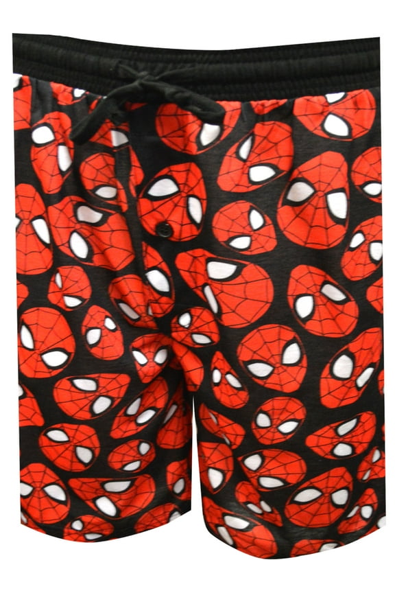 Mens Marvel The Amazing Spiderman Lounge Shorts (Medium)