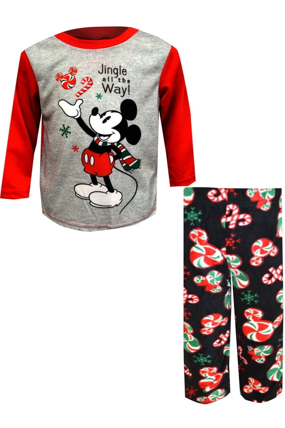Mens Mickey Mouse Guys Jingle All the Way Christmas Pajama (Small)