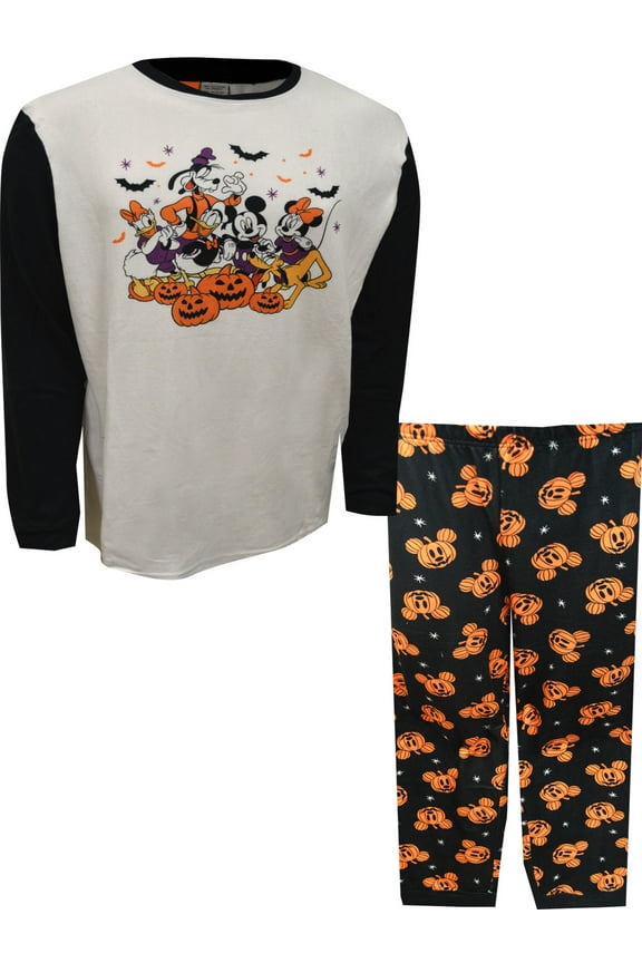Mens Mickey Mouse and the Gang Halloween Mens Pajama (Large)