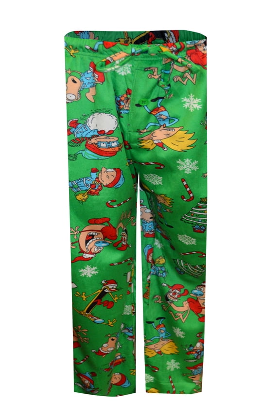 Mens Nickelodeon Classic 90's Favorites Christmas Silky Fleece Lounge Pant (Medium)