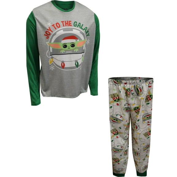 Briefly Stated Mens Star Wars Mandalorian Joy to the Galaxy Mens Pajama