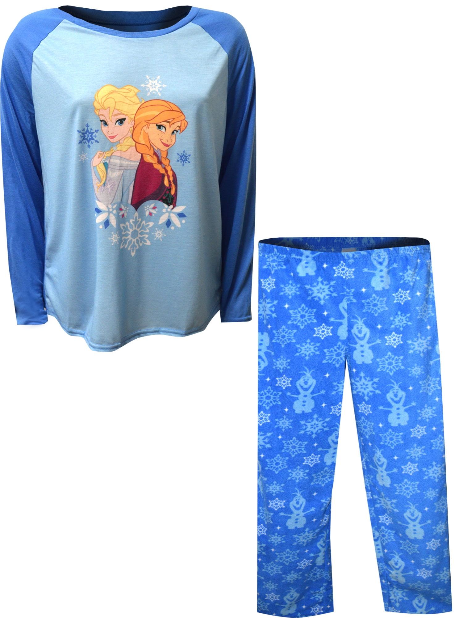 Briefly Stated Women's Disney Frozen Smiling Elsa and Anna Pajama Set