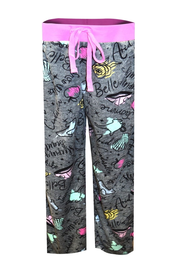 Womens Disney Princess Iconic Symbols Silky Fleece Loungepant (Medium)