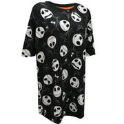 BRIEFLY STATED Womens Nightmare Before Christmas Jack Skellington Lounger Nightshirt (Small)