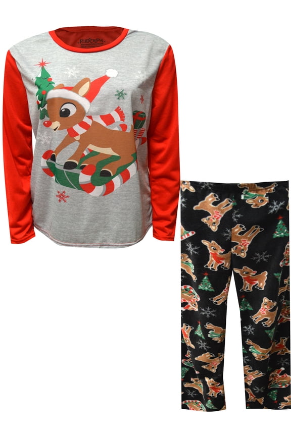 Womens Rudolph The Red-Nosed Reindeer Ladies Christmas Pajama
