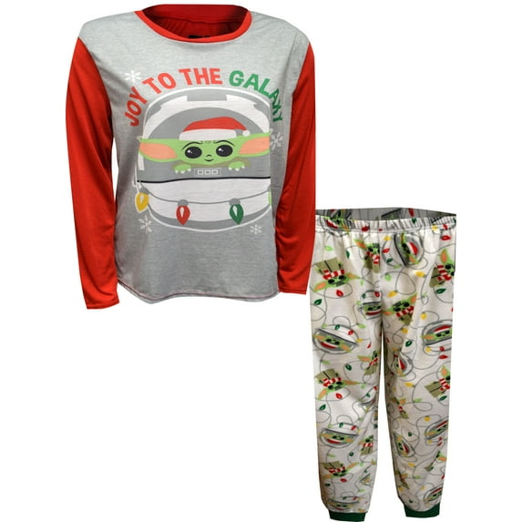 Briefly Stated Womens Star Wars Mandalorian Joy to the Galaxy Ladies Plus Size Pajama (3X)