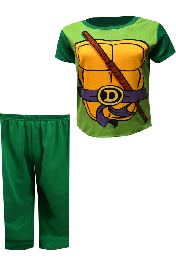 Womens Teenage Mutant Ninja Turtle Donatello Look Alike Ladies Pajama (Small)