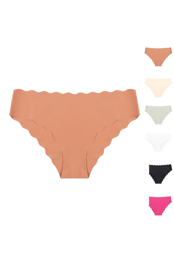 Briefs Seamless Women Panties Underwear Ruffles T Back G String Yoga Fitness Thong Underpants M 06# Camel