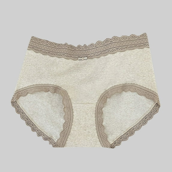 Briefs for Womens Full Cover Panties with Lace Side Seamless Ladies' Underwear Casual Panties All Season Undergarments Shapewear Yoga Daily Body Build Up Plus Size