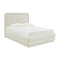 thumbnail image 1 of Briella Cream Velvet Bed in Queen, 1 of 4