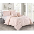thumbnail image 1 of Brielle 5 Piece Microfiber Clip Comforter Set in Blush by Nanshing, King, 1 of 6