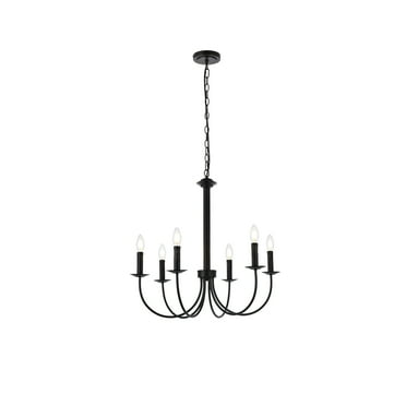 Brielle 6 lights pendant in black