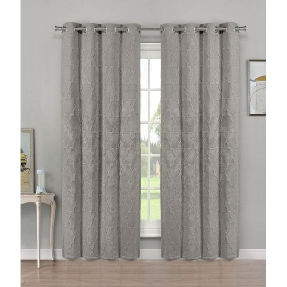 Brielle Casablanca Solid Room Darkening Grommet Single Curtain Panel