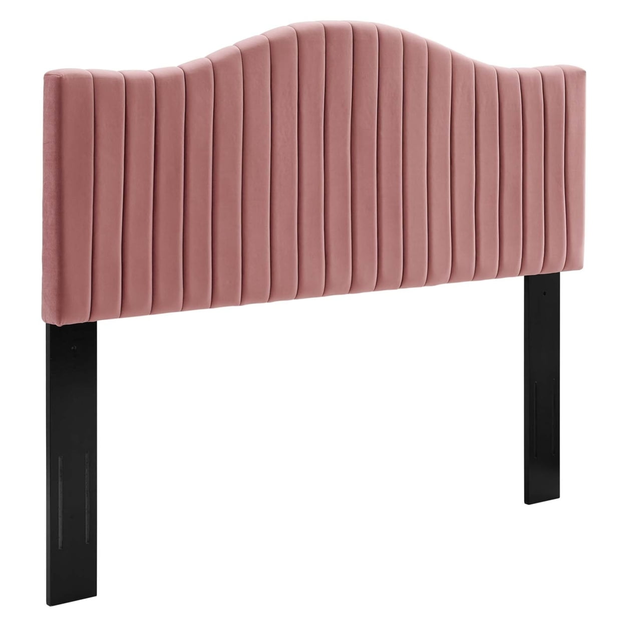 Testiera Letto Singolo Modway Brielle Channel – Velluto Trapuntato Antracite – Regolabile In Altezza