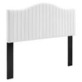 thumbnail image 1 of Modway Brielle Channel Tufted Performance Velvet Twin Headboard in White, 1 of 6