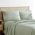 thumbnail image 1 of Brielle Home 300 Thread Count 100% Cotton Dobby Striped Sheets Collection, 1 of 5