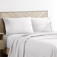 thumbnail image 1 of Brielle Home 300 Thread Count 100% Cotton Dobby Striped Sheets Collection, 1 of 5