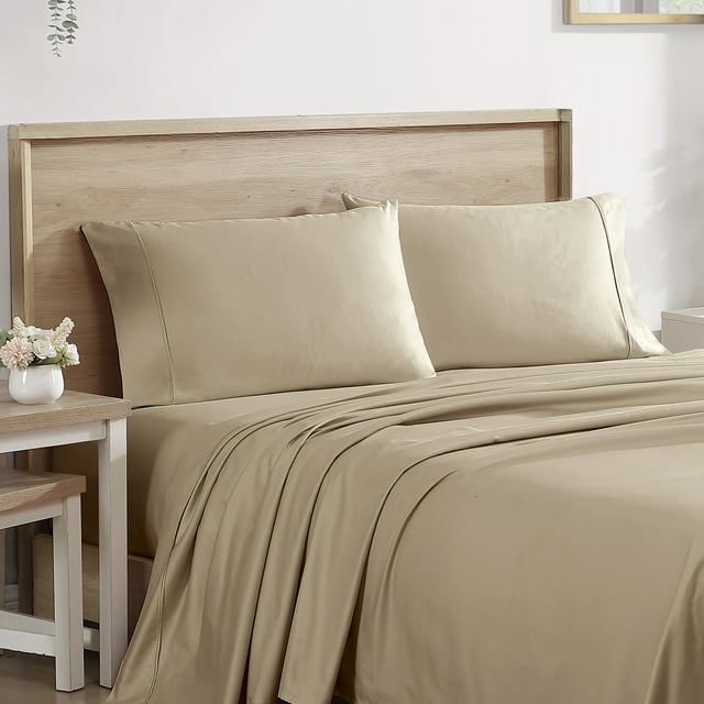 Brielle Home 400 Thread Count 100 Cotton Sateen Sheet Set