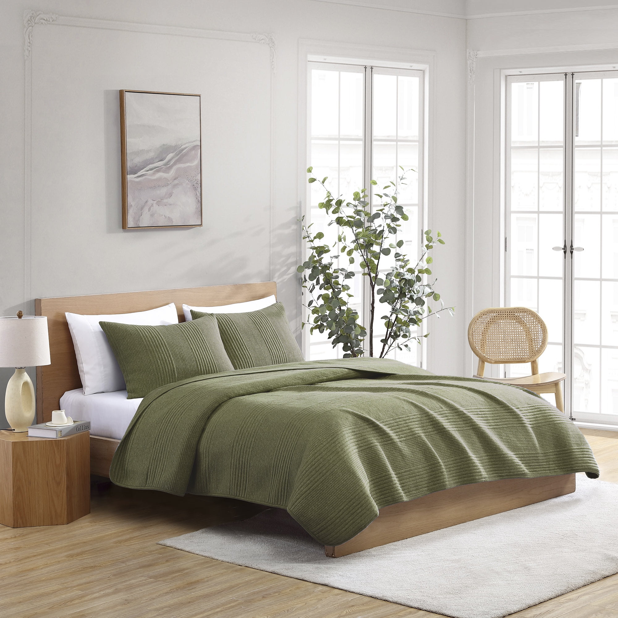 Brielle Home Atlas Jersey Channel Stitch Quilt Set