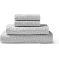 thumbnail image 1 of Brielle Home Flannel Sheet Set 100% Cotton with Elastic Deep Pockets, King, Snowflake Lunar Grey, 1 of 3