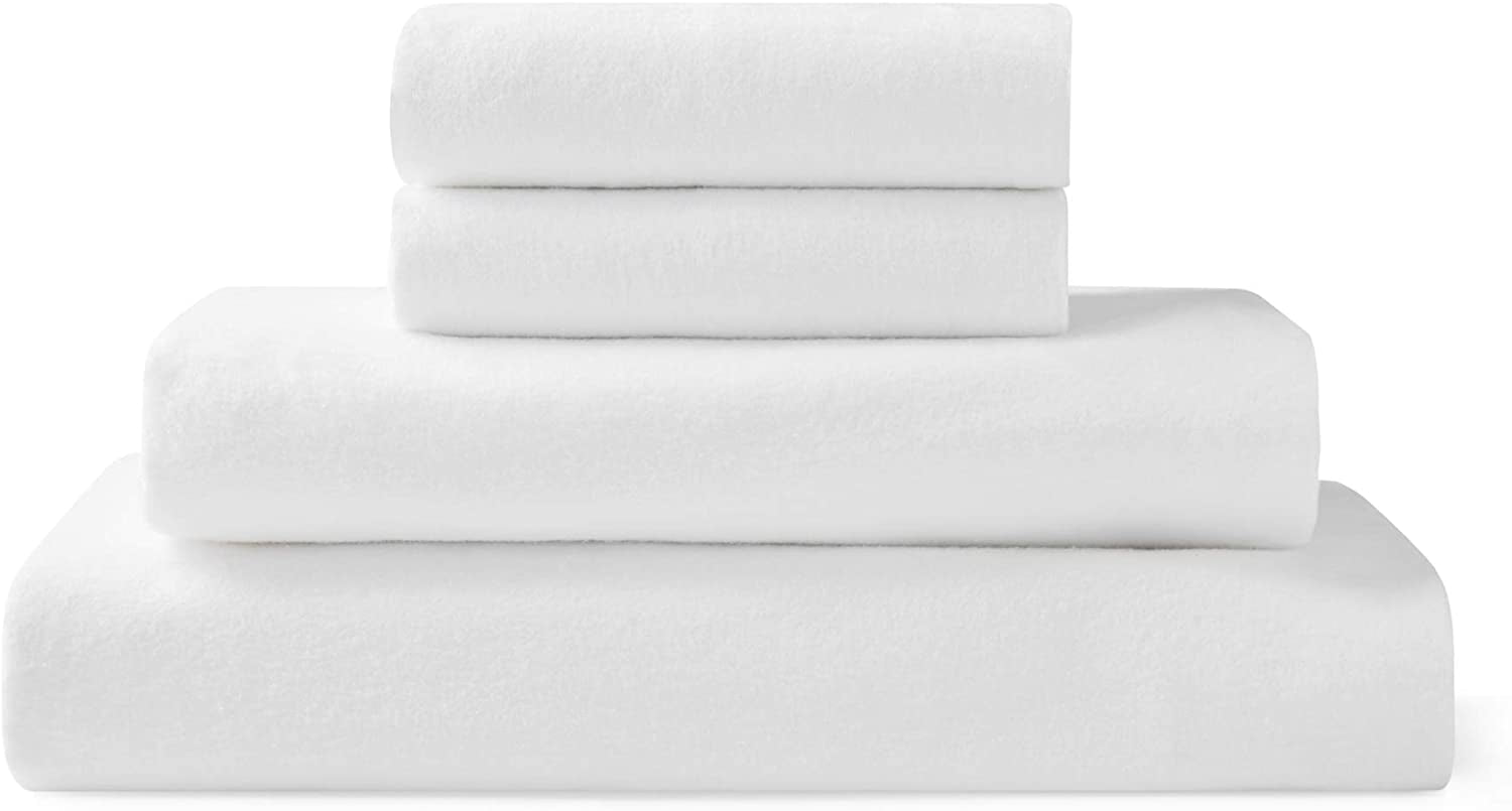 Brielle Home Flannel Sheet Set 100 Cotton with Elastic Deep Pockets