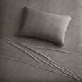 thumbnail image 1 of Brielle Home  Jersey Knit Cotton Bed Sheet Set Heather Grey Jersey Knit Textured, 1 of 5
