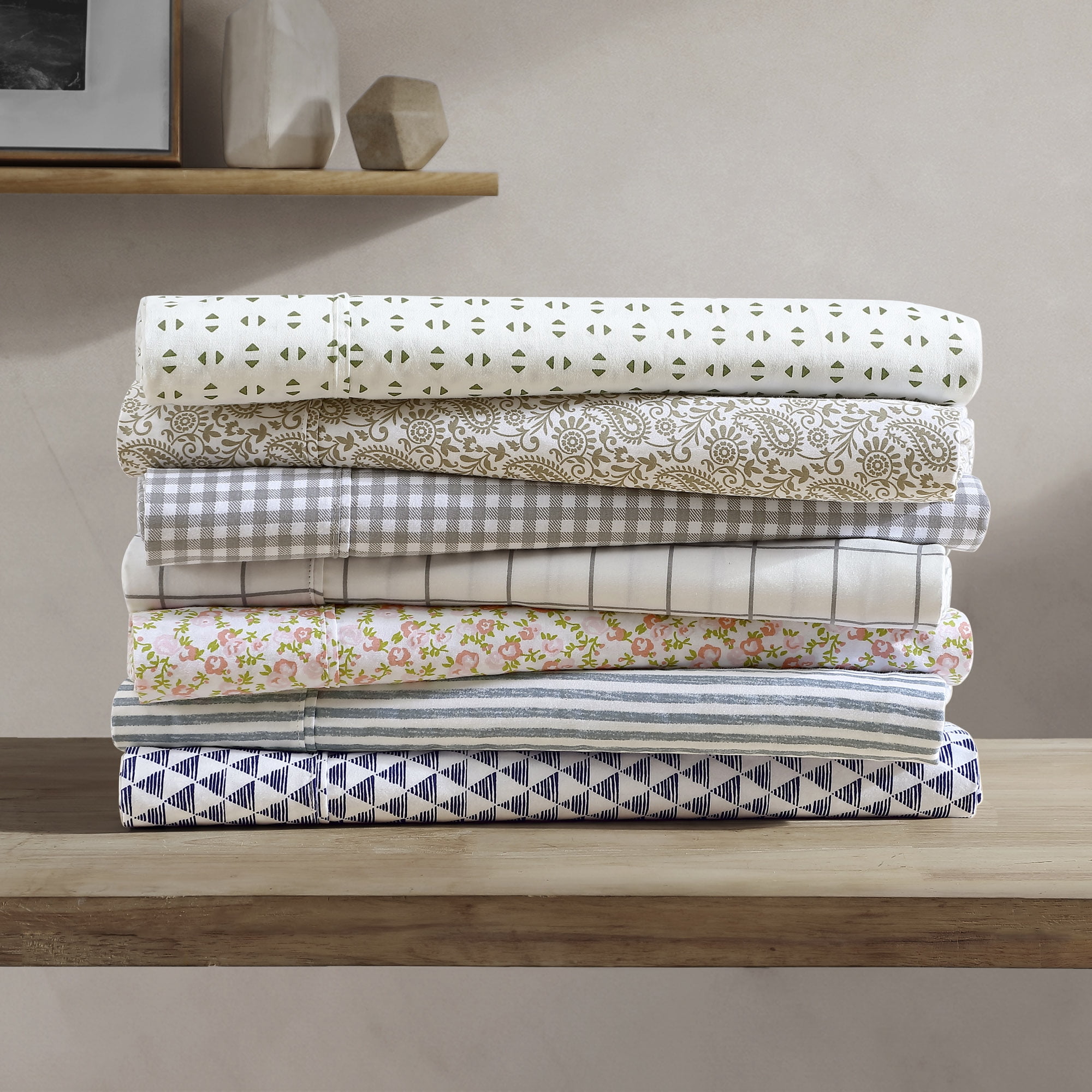 Twin Gingham Grey Cotton Sateen Sheet Set