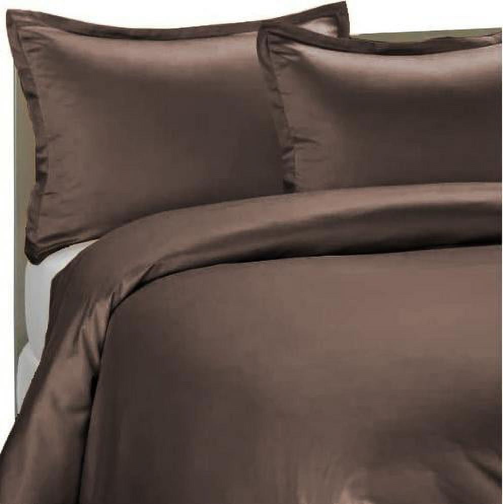 Brielle Modal from Beech Sateen 3piece Duvet Cover Set Chocolate Full