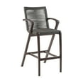 thumbnail image 1 of Brielle Outdoor Dark Eucalyptus Wood and Gray Rope Counter Height Stool, 1 of 8