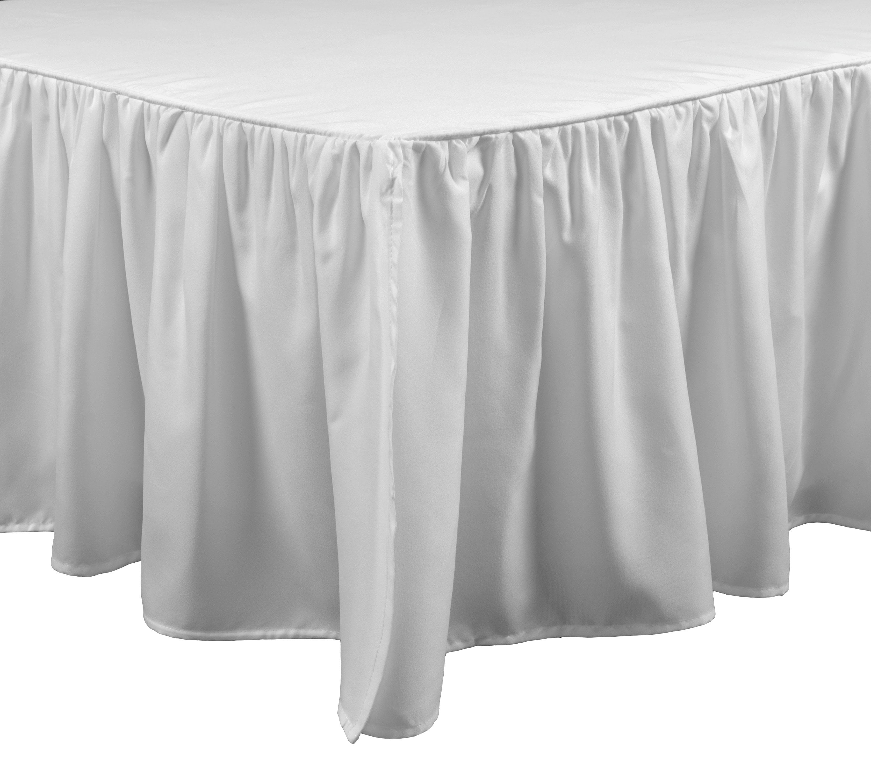 Brielle Stream Queen Bed Skirt, White