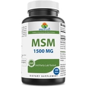 Brieofood MSM Supplement 1500mg Methylsulfonylmethane Powder Tablet, 180 Count