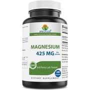 Brieofood Magnesium 425mg from Magensium Glycinate & Oxide - 180 Capsules - Made in The USA