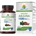 thumbnail image 1 of Brieofood Organic Arjuna 1500mg, 45 Servings, Vegetarian, Gluten Free, 90 Vegetarian Tablets, 1 of 5