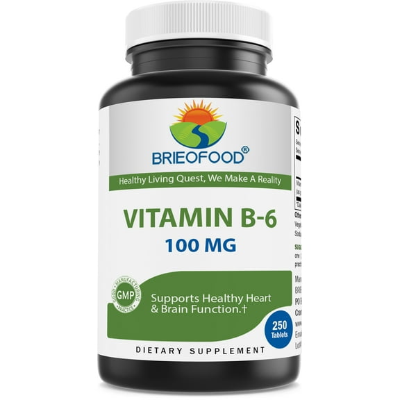 Brieofood Vitamin B6 100 mg 250 Tablets