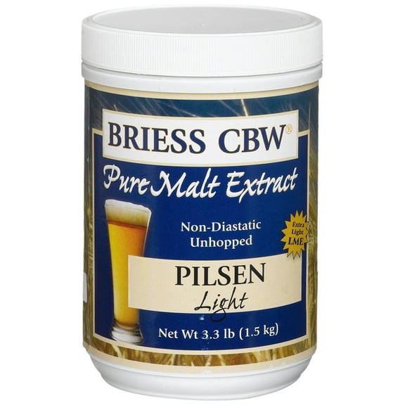 Briess CBW Malt Extract, Pilsen Light, 3.3-Pound Jars (Pack of 2)