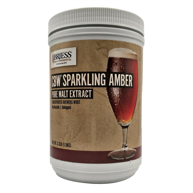 Briess Sparkling Amber Malt Extract, 3.3lb - Walmart.com