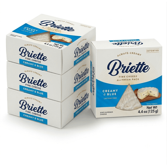 Briette Creamy Blue 4.4 oz, Pack of 4