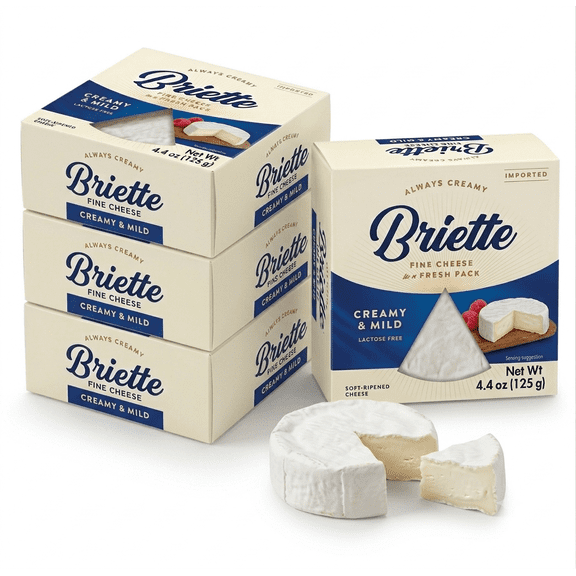 Briette Creamy & Mild 4.4 oz, Pack of 4