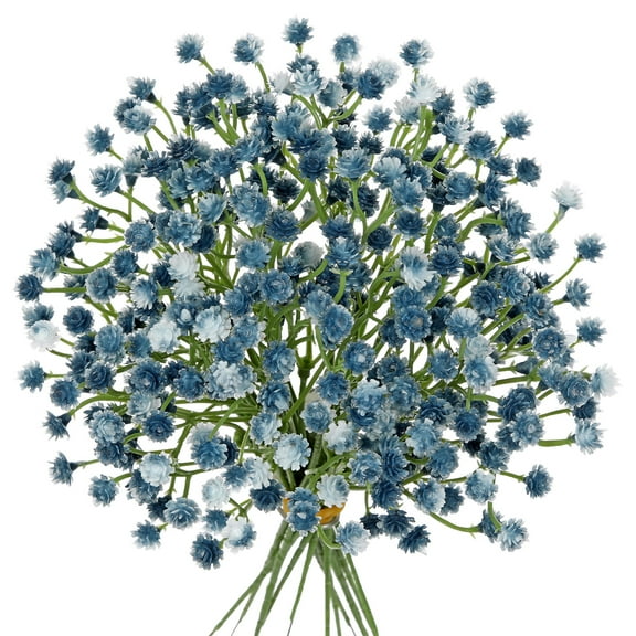 Briful 12 Pcs 9.8"Artificial Baby's Breath Flower Faux Gypsophila Flowes Arrangement Wedding Fake Flowers Home Decor Blue