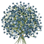 Briful 12 Pcs 9.8"Artificial Babys Breath Flower Faux Gypsophila Flowes Arrangement Wedding Fake Flowers Home Decor Blue