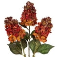 thumbnail image 1 of Briful 3PCS Artificial Hydrangea Flowers 28" Long Stem Silk Faux Autumn Orange Red Hydrangeas Fake Flower Floral Arrangement Wedding Bouquets for Vase Centerpieces Decor, 1 of 7