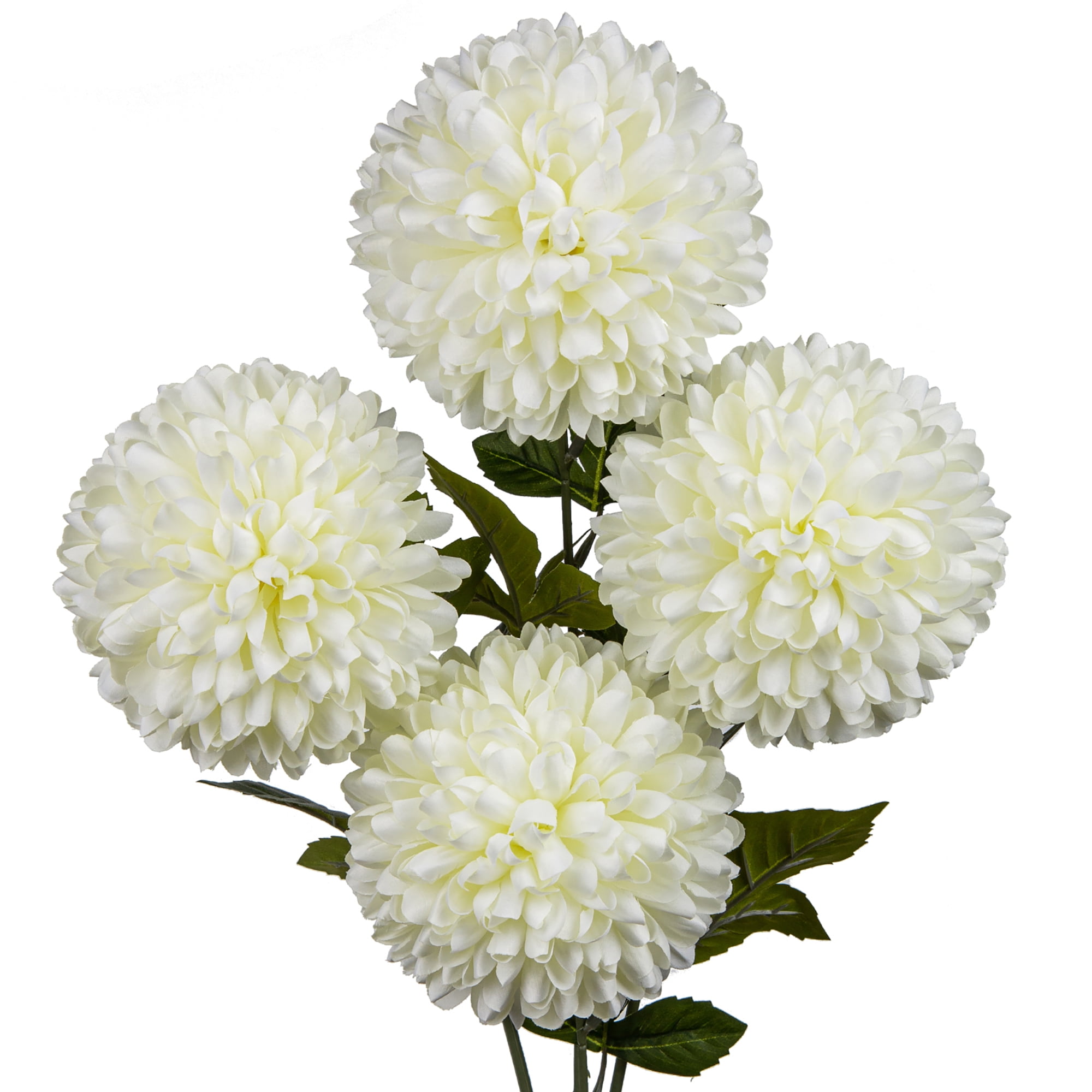 Briful Artificial Chrysanthemums Ball Flowers 6’’ Large Heads Mums ...