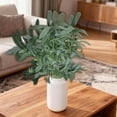 thumbnail image 1 of Briful Fake Olive Branches in Rustic Metal Vase 36.22'' Faux Olive Greenery Stems Artificial Potted Plant for Farmhouse Home Living Room Bathroom Kitchen Table Centerpiece Decor (6 Cross Gray), 1 of 3
