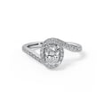 thumbnail image 1 of Brig Jewel 1.4 Ct Oval Cut Moissanite Engagement Ring - 14K White Gold Plated Bypass Bridal Ring - Elegant Prong Setting - Proposal, Wedding, and Anniversary Gift for Her - Fine Jewelry, 1 of 5