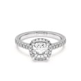 thumbnail image 1 of Brig Jewel 1.5 Ct Cushion Cut Moissanite Engagement Ring - 14K White Gold Plated Rings - Elegant Proposal Ring for Women's - Perfect Gift for Lasting Love - Timeless Treasure for Her, 1 of 4